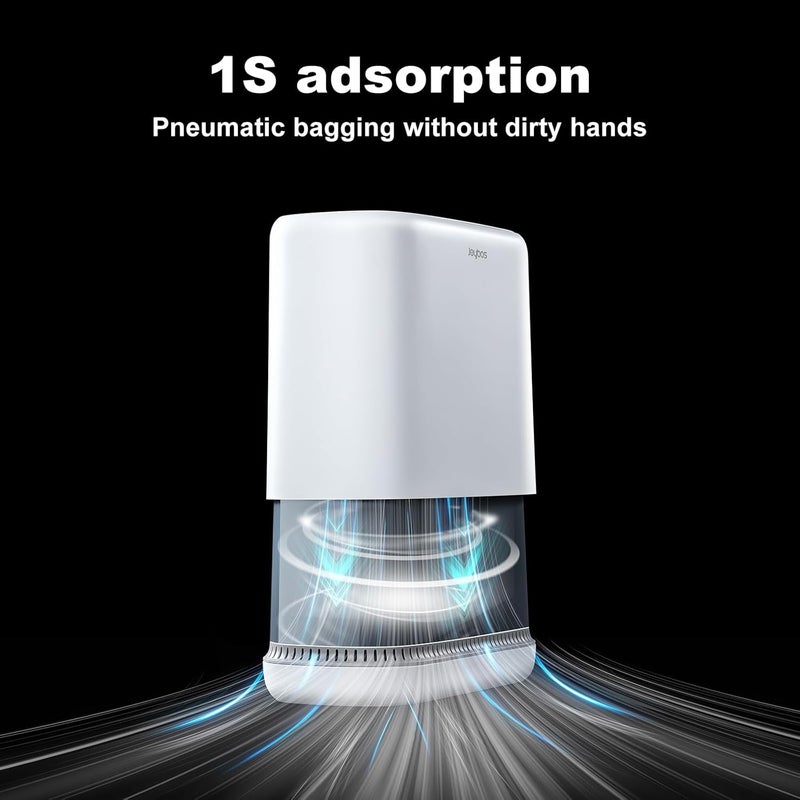 Joybos Bathroom Trash Cans,Adsorption Garbage Can with Press Type Lid,10L Dogproof Slim Plastic Narrow Trash Bin,3 Gallon Garbage Bin for Home,Office and Narrow Place - Image 2